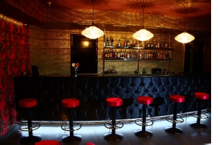 Bar chairs in the Budapest nightclub